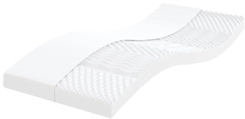 Kaloriko Schaumstoffmatratze Kinder 80x160 cm Weiß 7-Zonen Härte 20 ILD Kaltschaum atmungsaktiv ergonomisch als Schlafunterlage und Rollmatratze für Rücken Schlafkomfort im Schlafzimmer