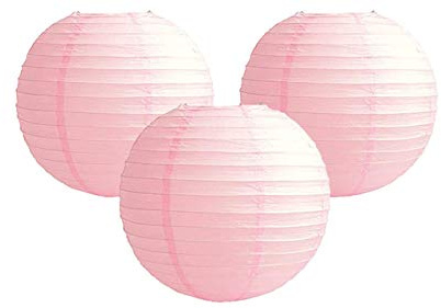 Matissa 16(40CM) Pack of 3 Paper Lantern Wedding Party Decoration Craft Lamp Shade (Baby Pink)