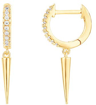 PAVOI 14K Gold Plated S925 Sterling Silver Post BOHO Drop Lightweight/Dangle Huggie Earrings for Women |Bohemian Dainty Earrings