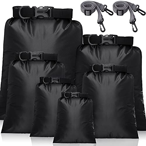 Shappy 6 wasserdichte Aufbewahrungsbeutel Trockentaschen Set | 15/ 8/ 5/ 4/ 3/ 2L, 2 Schultergurten, Ultraleichter Packsack Wasserdicht, Trockenbeutel Dry Bag, Für Kajak Wandern Camping