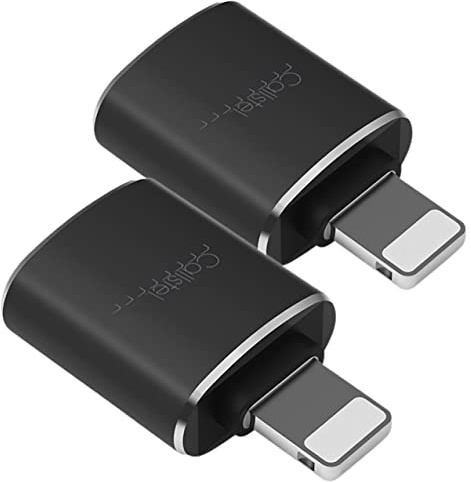 Callstel iPhone Adapter: 2er-Set kompakte USB-3.0-OTG-Adapter für Lightning-Anschluss (iPad, OTG iPhone, Netzteil)