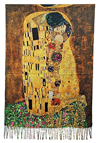 Toocool Unisex Schal Stola Klimt Van Gogh Kandinsky Monet Foulard Kunstgemälde 70x170cm Tuch Berühmte Meisterwerke Tragbare Kunst A001