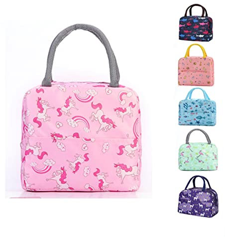 Hillylolly Pranzo al Sacco Termico Piccolo, Borsa Termica Pranzo Piccola, Mini Borsa Termica Porta Pranzo, Pranzo Sacco, Puede Contener Aperitivos, Fruta, Bebidas Frías y Cosméticos (Rosa)