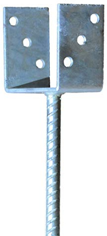 Pfostenträger Balkenträger Pfostenschuh U Gabel mit Dolle 200 mm lang zum Einbetonieren Gesamtlänge 300 mm (Gabelweite: 71 mm) ->SCHNELLER VERSAND AUS DEUTSCHLAND <-