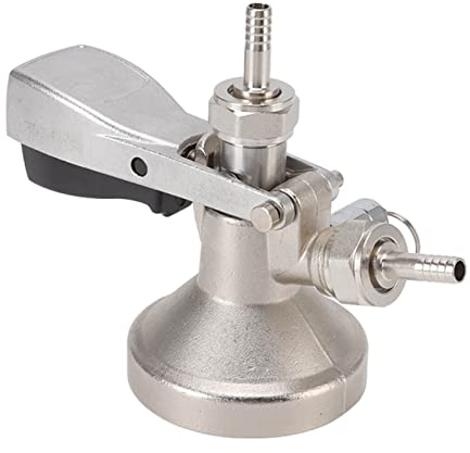 G 5/8 Type Keg Coupler,Stainless Steel Probe Brass Kegerator,Triangular Keg Tap Beer Dispenser,Kegrator Repacement Partds for Accessory for Home,Bar,Hotel,Restaurant,Fit for 3/8in Brabs,5/16in Hoses
