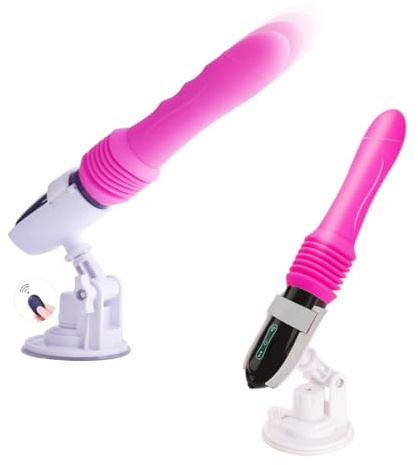 Máquina sexual consolador máquina de vibrador con función de choque, vibrador para mujer, vibrador anal, 10 modos de vibración, 3 modos telescópicos, juguete sexual para parejas mujeres