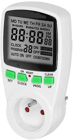 Miratic Programmateur Electrique Prise Electrique Minuterie 16 Programmes Plusieurs Modes de Fonctionnement