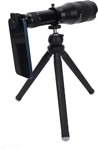 Phone Camera,Telephoto Lens,Low Distortion Design and Uniform Brightness Telescope Lens,APL‑JS60XJJ09 60x External Zoom Lens,All Metal with Tripod,Phone Accessories for Mobile