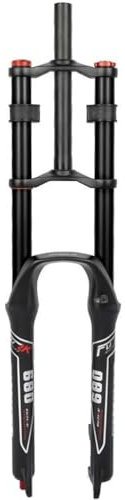 HIMALO 26 27,5 29 Mountainbike Federgabel Federweg 130mm Downhill MTB Luftgabel 1-1/8 Gerader Rückstoß Verstellbare QR Scheibenbrems Gabel Manuelle Sperre (Color : Black, Size : 27.5'')