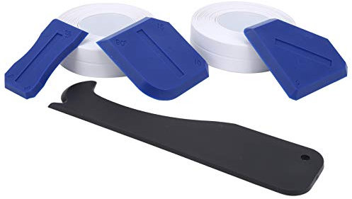 6 Pezzi Strumenti di Finitura per Mastice Plastica Raschietto per Colla per Vetro Piastrella Pala Kit Striscia di Mastice per Cucina Bagno Finestra Lavello Raschietto per Giunti