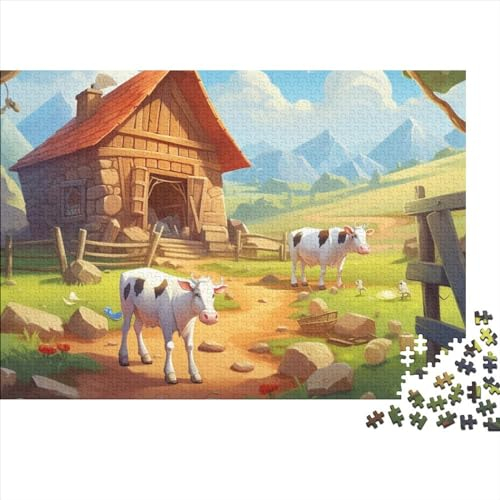 Bauernhof-Tiere Unlösbares Puzzle | | 1000 Teile,Hölzernes | Das Unmögliche Puzzle, Kinder Puzzle Für Erwachsene, Herausforderndes Rätsel Puzzle 1000pcs (75x50cm)