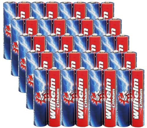 Wilhelm Lithium AAA Batterien Mikro LR03 1,5 V Lange Laufzeit – 40 Stück