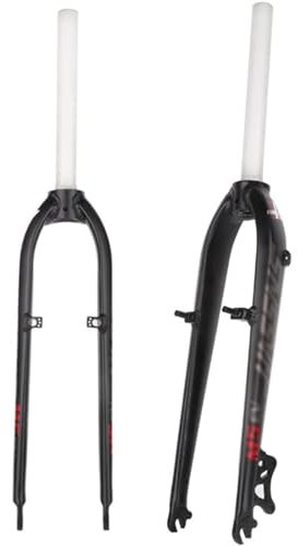 LYMFCFC 26/27,5-Zoll-Vorderradgabel, Federgabel, MTB, Starre Scheibenbremse, Mountainbike-Gabel, 28,6 Mm, Superleichte, Ultraleichte Fahrrad-Vorderradgabel, Gasstoßdämpfer A,27.5in