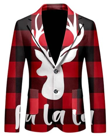 SRZYMJ Rot Sakko Herren Vintage Wollmischung Blazer mit Reverskragen Tweed Sakko 2 Knöpfe Regular fit Hausanzug Herren Langarmshirt Herren Sport Baumwolle Bademantel Herren Übergröße 3XL