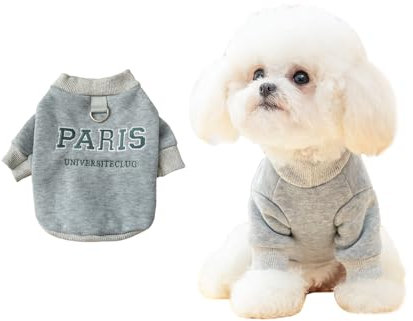 Galatée Hundepullover, Süße Hundekleidung, Haustierpullover, Haustierkleidung Für Kleine Hunde Und Katzen, Atmungsaktives, Weiches Hundekostüm, Winterwarmer Hunde-Kapuzenpullover(XXL, Grau)