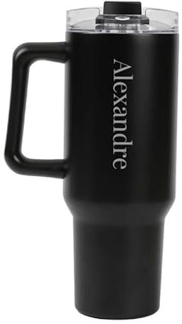 Ma Fabrique Perso - Grande gourde Tumbler 1.2 L - Uni Noir - Personnalisable