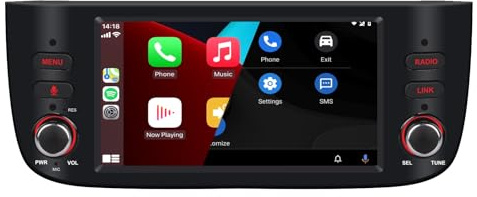 Autoradio per FIAT Punto(2010-2016) Linea(2012-2015) Radio con Wireless Carplay/Android Auto Stereo IPS Touch Screen/Bluetooth/FM/AM/USB