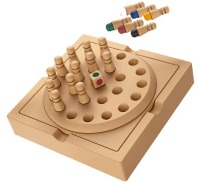 misppro Solitär-Spiel, einzelnes Schachspielzeug, Gehirn-Teaser-Puzzle, Strategie, Gedächtnis, Schach, Peg, Solitär-Puzzle, Spielzeug für Erwachsene, Kinder, Familie