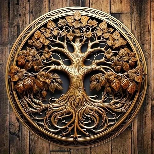 Generisch Lebensbaum G Holz Schild Wand-Deko Wikinger Wandbild wall