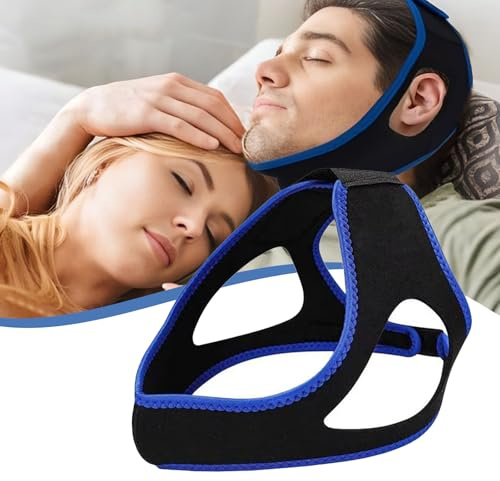 Anti Snore Chin Strap Devices, Snore Stopper, Comfortable Stop Snoring Solution for Sleep Chin Strap, Adjustable and Breathable Anti Snoring Devices for Men Women Better Sleep