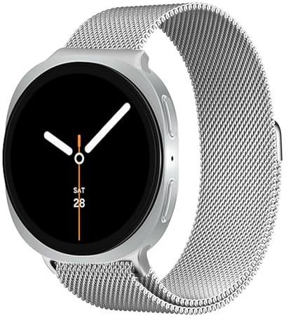 Milanaise Magnetisch Armbands für Samsung Galaxy Watch 9/8 Armband 40mm 44mm/8 Classic 46 mm Damen/Herren,Edelstahl Metall Loop Armbänder für Samsung Galaxy Watch 8 Classic Armband 46mm/9 8 44 40 mm