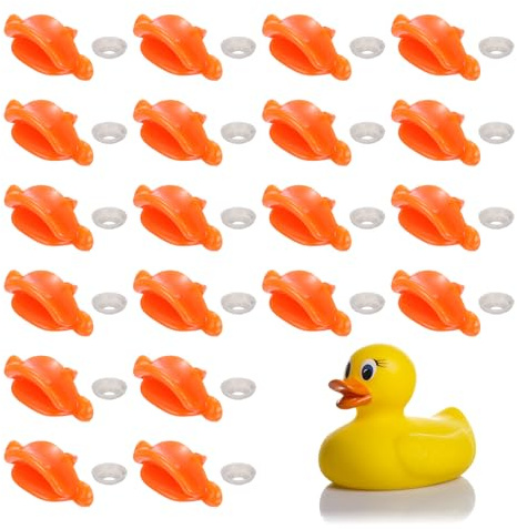 QUARKZMAN 20 Picos De Pato De Plástico 1.65 In Curva De Pato De Seguridad para Muñecas Decoración De Reemplazo con Arandelas para Manualidades DIY Crochet Picos De Pato