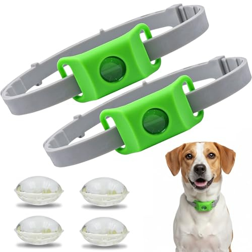 Reiteag Aquality Pets Collare Antiparassitario Naturale, Ciondolo Repellente Per Pulci E Zecche Per Cani, Ingredienti 100% Naturali, Protegge Da Pulci E Zecche (2Pack)