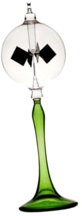 Nsaroche Solar Crookes Radiometer Windmill Tabletop Ornament Sun Light Energy Vanes for Office Table Fireplace Birthday Gift, Green