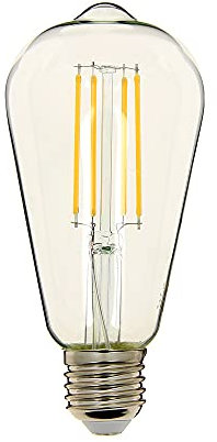 Xanlite Ampoule À Filament LED Edison Culot E27 - Angle D'Éclairage 320°- 8W Équivalant 75W - Filament 1055 Lm - Vintage - Lumière Blanc Chaud - RFE1055ST