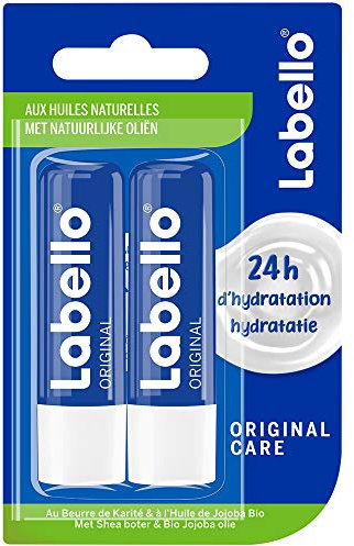 NIVEA Labello Original, Baume à lèvres enrichi en huiles naturelles et à la texture onctueuse, Soin des lèvres Hydratation longue durée pendant 24H