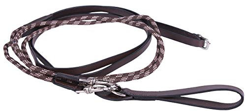 ARBO-INOX Schlaufzügel Zügel Leder mit Rundkordel (Pony, braun)