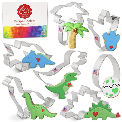 Ann Clark Dinosaur Cookie Cutter Set of 7, Made in USA