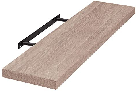 EUGAD Wandregal Wandboard Buchregal Hängeregal DVD CD Regal Holz Board 80cm Eiche 0117QJ