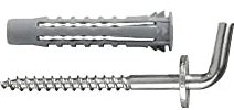 Masidef: Member of the Würth Group - Tasselli universali a 4 settori diametro 6 x 30 mm con gancio corto a vite 25 pezzi.