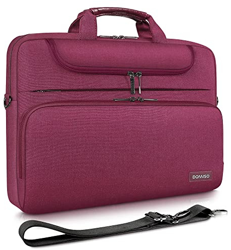 DOMISO Tablettasche 10.1-10.5 Zoll Wasserdichte Notebooktasche mit Schultergurt Laptoptasche Kompatibel mit iPad Pro/Samsung Galaxy Tab/Lenovo Tab, Weinrot