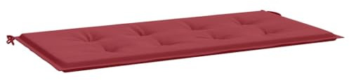 vidaXL Gartenbankauflage, Bankauflage Sitzkissen Outdoor, Polsterauflage Auflage für Gartenbank, Bankpolster Bankkissen, Weinrot 100x50x4cm Oxford-Gewebe