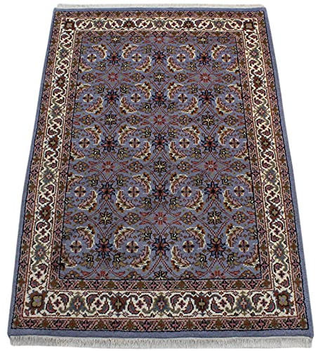 Tapis oriental 100 % laine vierge D10 (120 x 180 cm) Bleu