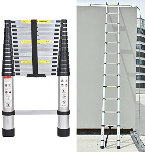 Scala telescopica pieghevole, carico massimo 150 kg, materiale: lega di alluminio, 4,4 metri, 131