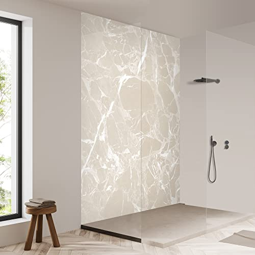 yourplate Duschrückwände individuelle Größe (Marmor Beige)