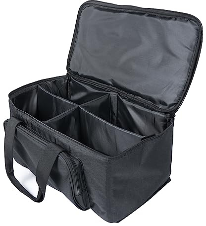 U`King Par LED sac de Transporter avec 4 Séparateurs Amovibles, 40 * 20 * 23.5cm, PVC imperméable 600D Sac de Rangement Grande Capacité pour 4 Pièces Par LED