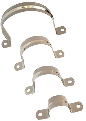 44 Stück U-Rohrschellen Set, Edelstahl Schlauchschellen Set mit 15 Stk Edelstahlrohr 25mm, 15 Stk Rohrschellen 40mm, 8 Stk Rohrhalterung 50mm und 6 Stk Befestigungsschelle 80mm