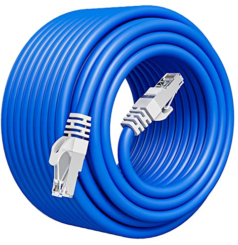 Cat 6a LAN Kabel 50 Meter, Netzwerkkabel 50m High Speed RJ45 InternetKabel | 500MHz 1Gbps Hochgeschwindigkeit Cat6a FTP Geschirmt Ethernet-Kabel für Router Modem