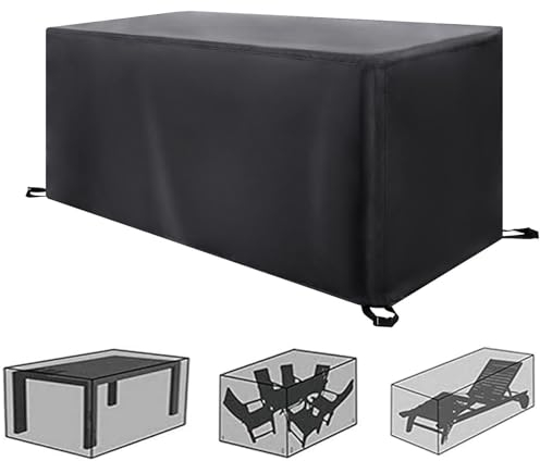 KDGGLUCK wasserdichte langlebige Gartenmöbel-Abdeckungen 220x100x110cm 3-Sitzer-Terrassenmöbel-Set-Abdeckung Outdoor-Sofagarnitur Abdeckungen für Tisch- und Stuhl-Set