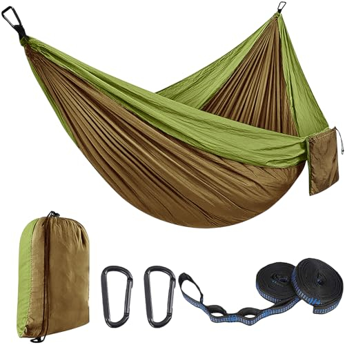 EDWINENE Camping Hängematte für Mehrpersonen, Hammock Ultraleicht Bragbare, Belastbarkeit bis 300 kg(300 x 200 cm), Haengematte mit Reisetasche für Outdoor, Indoor, Strand, Camping