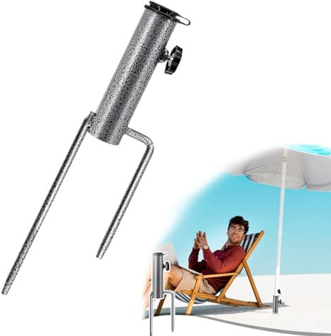 Sonnenschirm Rasendorn für Sonnenschirm - Sonnenschirmständer mit Rasendorn, Sonnenschirmhalterung für Ständer Boden Gartenschirm Angelschirm Sonnenschirm, Erddorn flexibel für Strand (1 Stück)