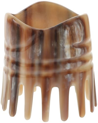 PACKOVE Massagekamm Aus Horn Hornkamm Shampoo Bürste Kopfhaut Massagebürste Kopfmassage Bürste Kamm Kopfmassage Bürste Tragbare Haarmassage (Farbe Zufällig)