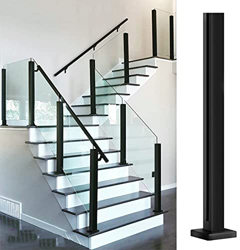 Treppen-/Plattform-Glasgeländerpfosten, kommerzielle bodenstehende Glasbalustrade 85/90/95/100/105/110/115/120 cm für Balkon/Korridor/Veranda (Farbe: Farbe Grau, Größe: 110 cm/43,3 Zoll)