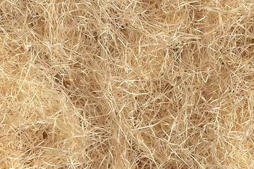 Holzwolle Füllmaterial von 50g bis 10kg Bio Verpackungsmaterial für Deko Geschenk Karton Pakete - unbehandelte naturbelassene Fichtenholzwolle Erdbeerholzwolle Gartenholzwolle Gemüseholzwolle (1 KG)