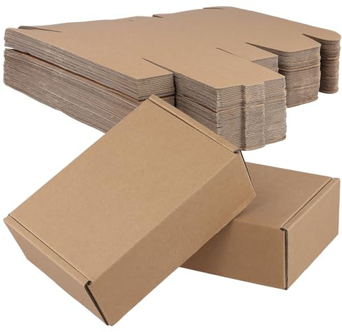 MAKTSAM 40 st 15 x 10 x 5 cm bruna kartonglådor, små paketlådor, återvinningsbara kartonglådor för postförvaring