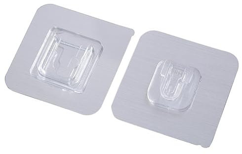 Nvzi-c 20 Piece Hook Bathroom Kitchen Waterproof Adhesive Multi Functional Non Perforated Nail Non Marking Mother Child Buckle Wall Mounted Mobile Adhesive Buckle (Mother Child Buckle)